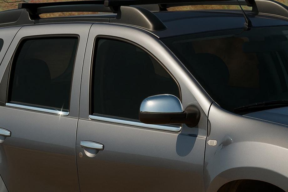 Dacia Duster 2008–2018 Krom spejlkapper variant 1 (2 stk., rustfrit stål) OmsaLine - italiensk rustfrit stål Image