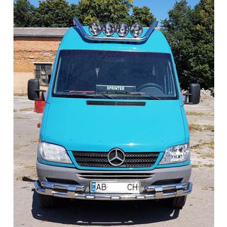 Frontbeskyttelse ST015-2 (rustfrit stål) Mercedes Sprinter W901/902/903/904/905 1995–2006 foto 2