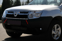 Dacia Duster 2008–2018 Kølergrill-liste 2008-2014 (rustfrit stål) foto 1