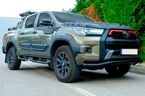 Toyota Hilux 2015– Texas frontbøjle til 2020+ (76 mm, sort) foto 3