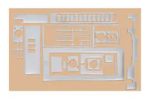 Mercedes T2 (507-814) 1967–1996 Instrumentbrætpanel-indsatser (Meric) foto 3