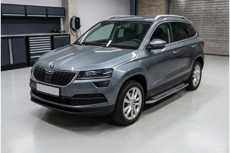 Skoda Karoq 2018– Sidetrin Maydos V2 (2 stk., aluminium ↗ rustfrit stål) Image