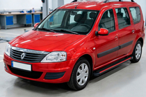 Dacia Logan MCV 2004–2014 Sidetrin Maya Red (2 stk., aluminium) foto 3