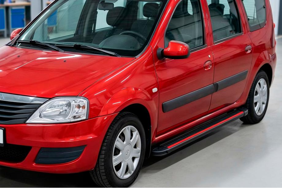 Dacia Logan MCV 2004–2014 Sidetrin Maya Red (2 stk., aluminium) Image