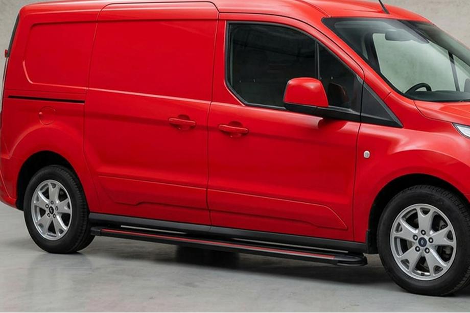 Ford Connect 2014–2021 Sidetrin Maya Red (2 stk., aluminium) Maxi hjulbase Image