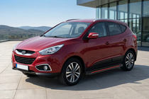 Hyundai IX-35 2010–2015 Sidetrin Maya Red (2 stk., aluminium) foto 1