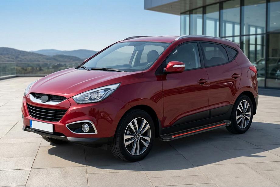 Hyundai IX-35 2010–2015 Sidetrin Maya Red (2 stk., aluminium) Image