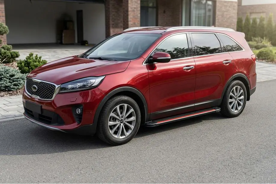 Kia Sorento III UM 2014–2020 Sidetrin Maya Red (2 stk., aluminium) Image