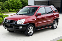 Kia Sportage 2004–2010 Sidetrin Maya Red (2 stk., aluminium) foto 1
