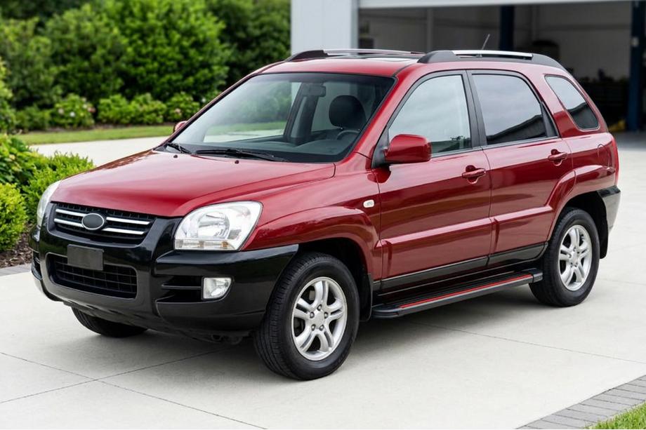 Kia Sportage 2004–2010 Sidetrin Maya Red (2 stk., aluminium) Image