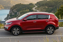 Kia Sportage 2010–2015 Maya Red-Black side steps (2 stk., aluminium) foto 1