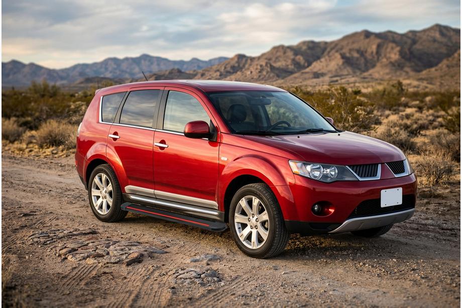 Mitsubishi Outlander 2006–2012 Sidetrin Maya Red (2 stk., aluminium) Image