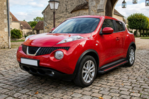 Nissan Juke 2010–2019 Sidetrin Maya Red (2 stk., aluminium) foto 1