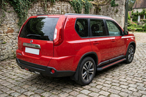 Nissan X-trail T31 2007–2014 Sidetrin Maya Red (2 stk., aluminium) foto 1