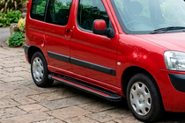 Peugeot Partner 1996–2008 Sidetrin Maya Red (2 stk., aluminium) foto 1