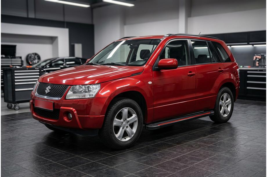 Suzuki Grand Vitara 2005–2017 Sidetrin Maya Red (2 stk., aluminium) Image
