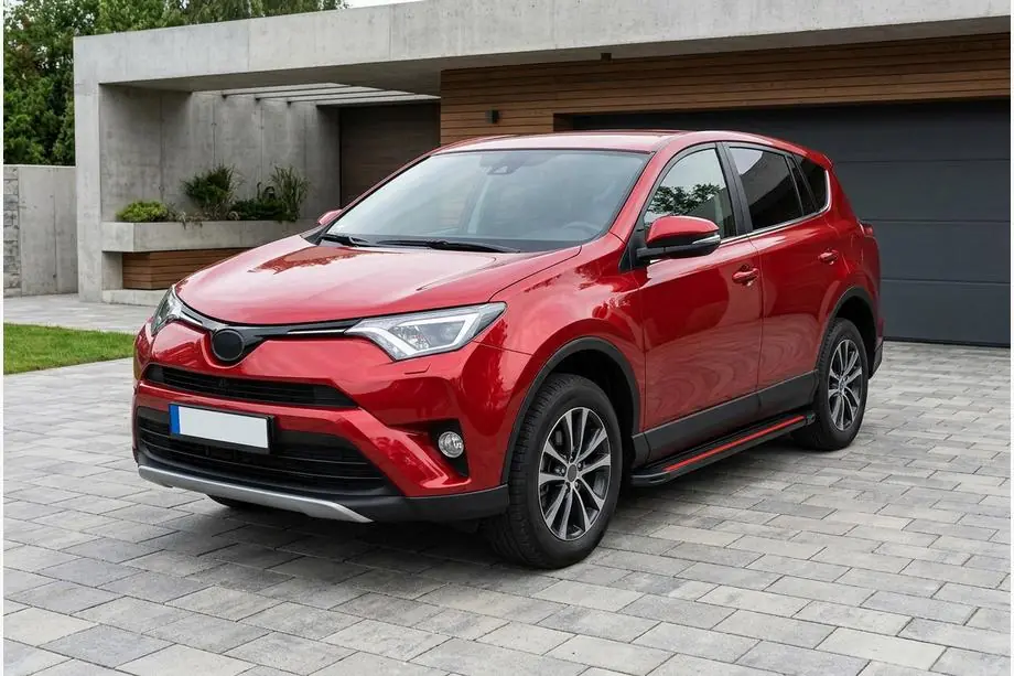 Toyota Rav 4 2013–2018 Sidetrin Maya Red (2 stk., aluminium) Image