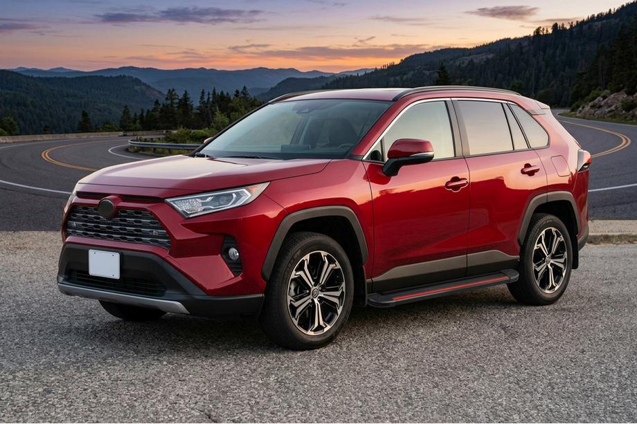 Toyota Rav 4 2019–2025 Sidetrin Maya Red (2 stk., aluminium) Image