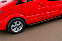 Volkswagen Crafter 2006–2016 Sidetrin Maya Red (2 stk., aluminium) Lang/Ekstra lang foto 3