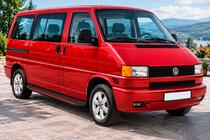 Volkswagen T4 Caravelle/Multivan 1990–2003 Sidetrin Maya Red (2 stk., aluminium) foto 1