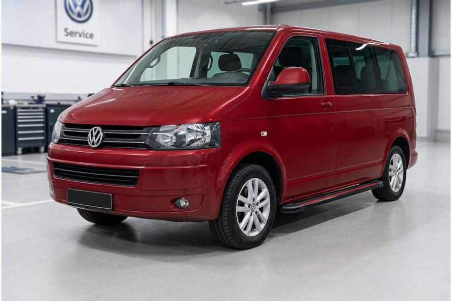 Volkswagen T5 2010–2015 Sidetrin Maya Red (2 stk., aluminium) Lang akselafstand Image