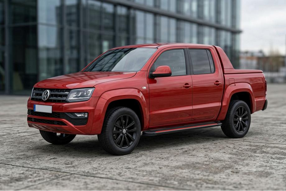 Volkswagen Amarok 2010–2022 Maya Red-Black side steps (2 stk., aluminium) Image