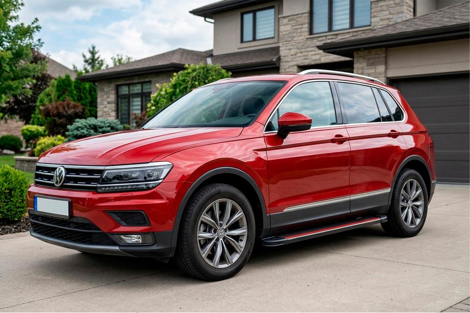 Volkswagen Tiguan 2016–2023 Sidetrin Maya Red (2 stk., aluminium) Image