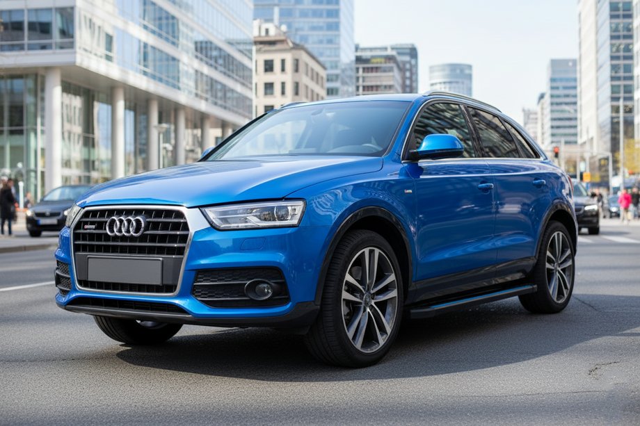 Audi Q3 2011–2019 Maya Blue sidetrin (2 stk., aluminium) Image