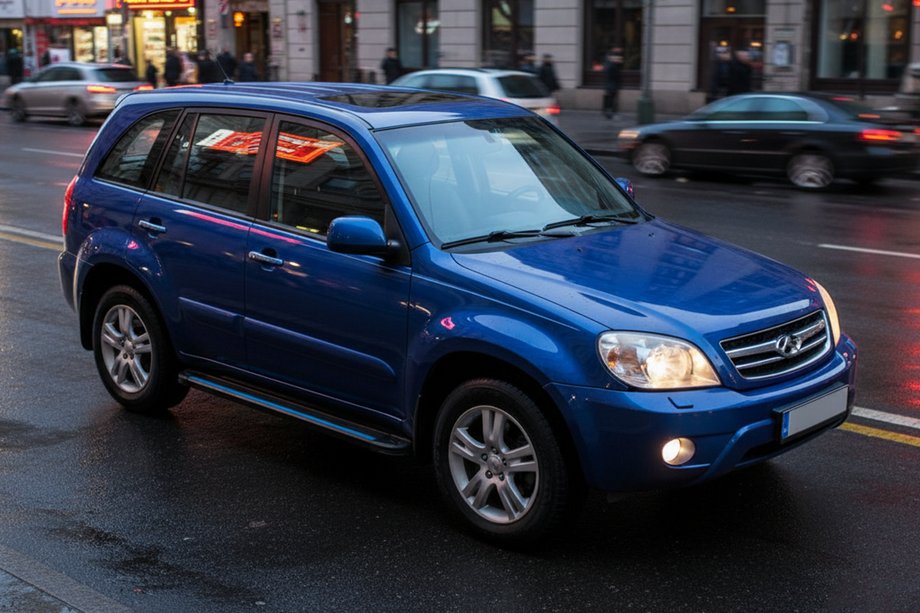 Chery Tiggo 1 2005–2016 Maya Blue sidetrin (2 stk., aluminium) Image