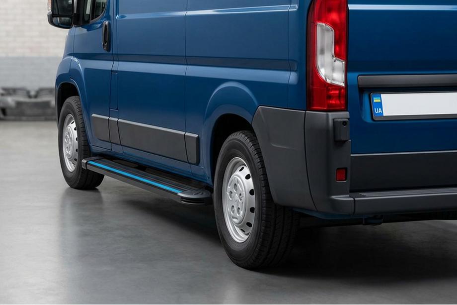 Citroen Jumper 2007–2025 Maya Blue sidetrin (2 stk., aluminium) Kort akselafstand Image