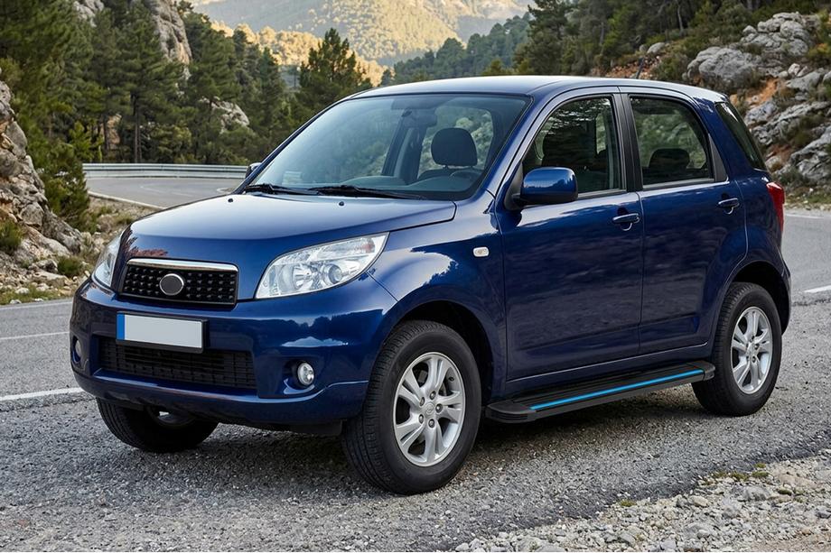 Daihatsu Terios 2006–2017 Maya Blue sidetrin (2 stk., aluminium) Foto 1