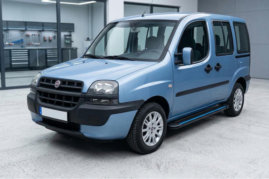 Fiat Doblo I 2005–2010 Maya Blue sidetrin (2 stk., aluminium) Image