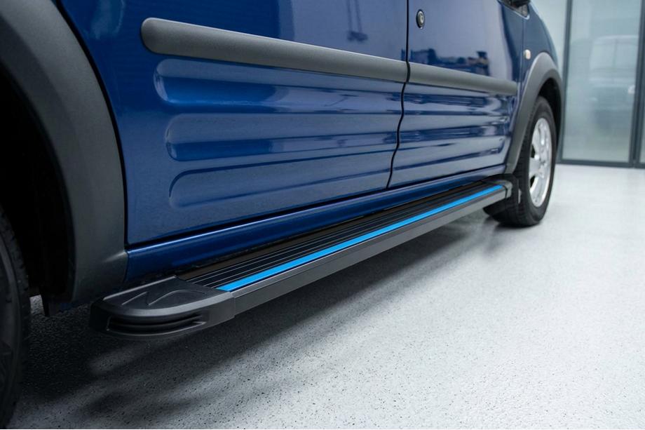 Ford Connect 2002–2006 Maya Blue sidetrin (2 stk., aluminium) Image