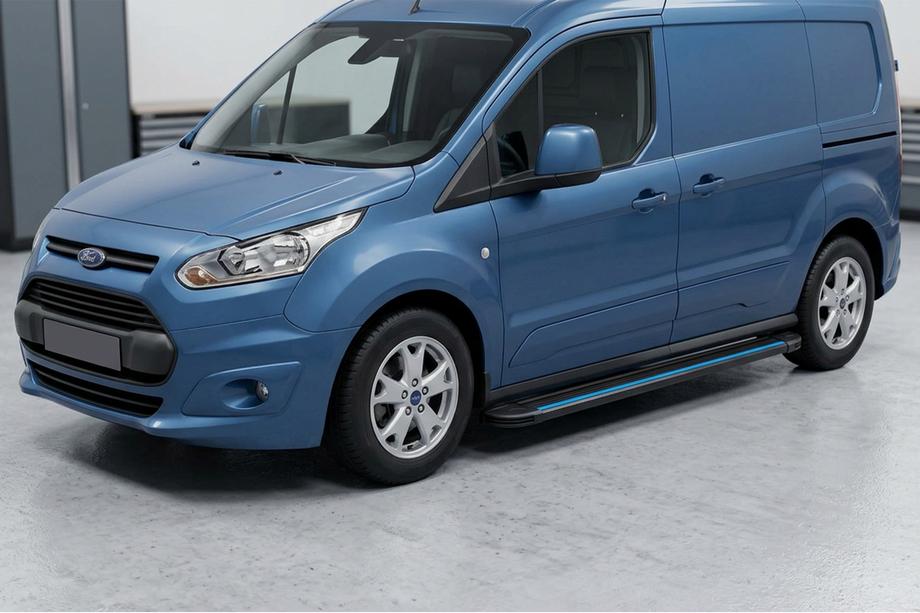Ford Connect 2014–2021 Maya Blue sidetrin (2 stk., aluminium) Maxi hjulbase Image