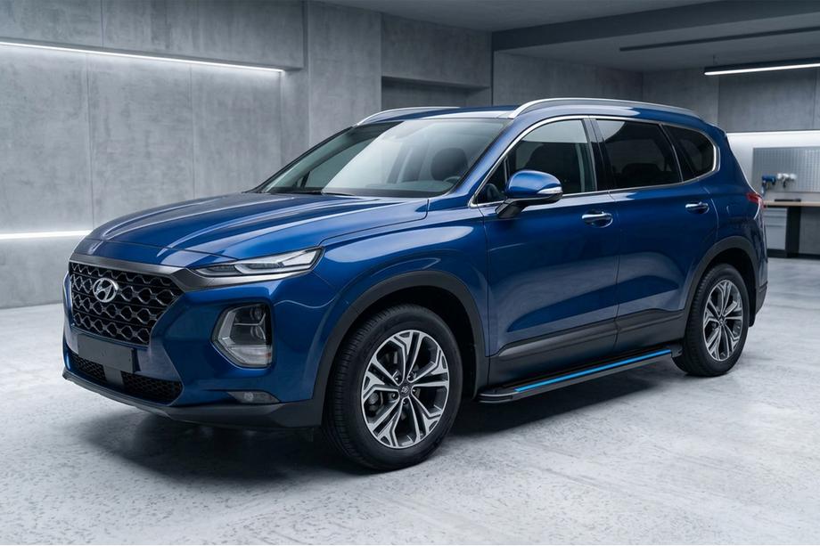 Hyundai Santa Fe 4 2018–2023 Maya Blue sidetrin (2 stk., aluminium) Image