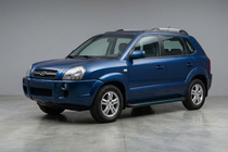 Hyundai Tucson JM 2004– Maya Blue sidetrin (2 stk., aluminium) foto 1