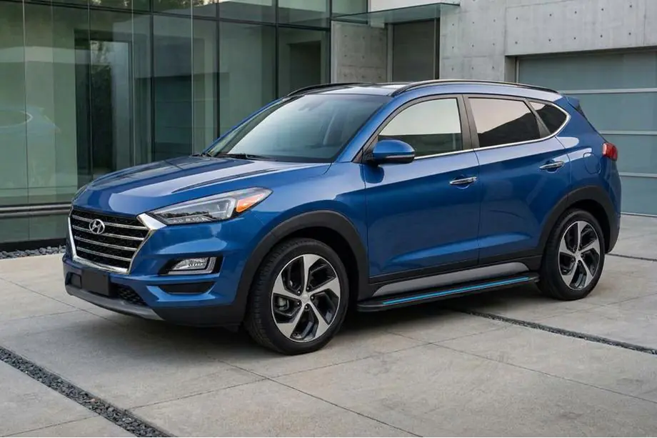 Hyundai Tucson TL 2016–2021 Sidetrin Maya Blue-Black (2 stk., aluminium) Image