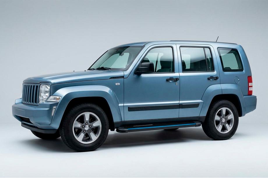 Jeep Cherokee/Liberty 2007–2013 Maya Blue sidetrin (2 stk., aluminium) Image