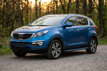 Kia Sportage 2010–2015 Sidetrin Maya Blue-Black (2 stk., aluminium) foto 1