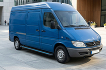 Mercedes Sprinter W901/902/903/904/905 1995–2006 Maya Blue sidetrin (2 stk., aluminium) Lang akselafstand foto 1