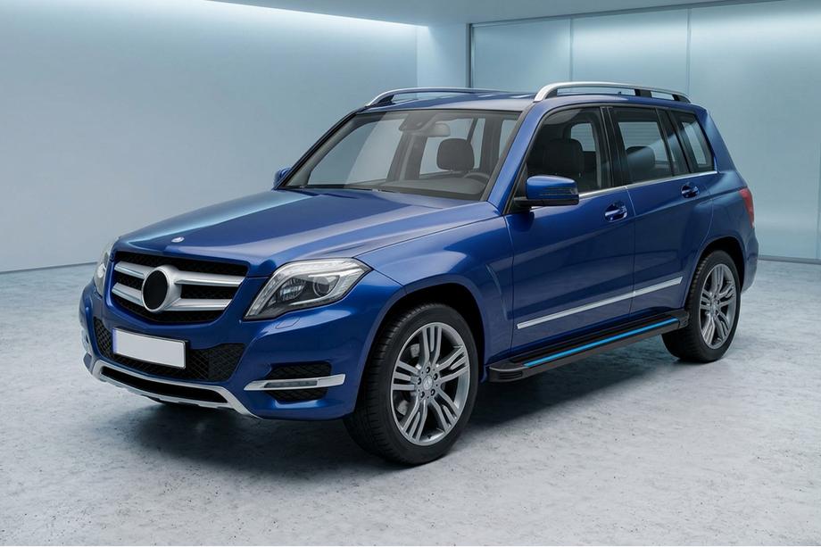 Mercedes GLK-klasse X204 2008–2015 Maya Blue sidetrin (2 stk., aluminium) Image