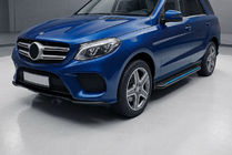 Mercedes GLE/ML Klasse W166 2011–2018 Maya Blue sidetrin (2 stk., aluminium) foto 1