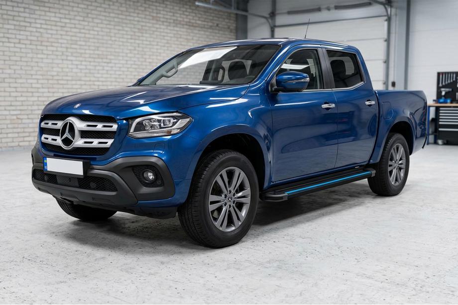 Mercedes X class 2017–2020 Maya Blue sidetrin (2 stk., aluminium) Image