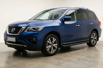 Nissan Pathfinder R52 2012–2021 Maya Blue sidetrin (2 stk., aluminium) foto 1