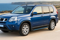 Nissan X-trail T31 2007–2014 Maya Blue sidetrin (2 stk., aluminium) foto 1