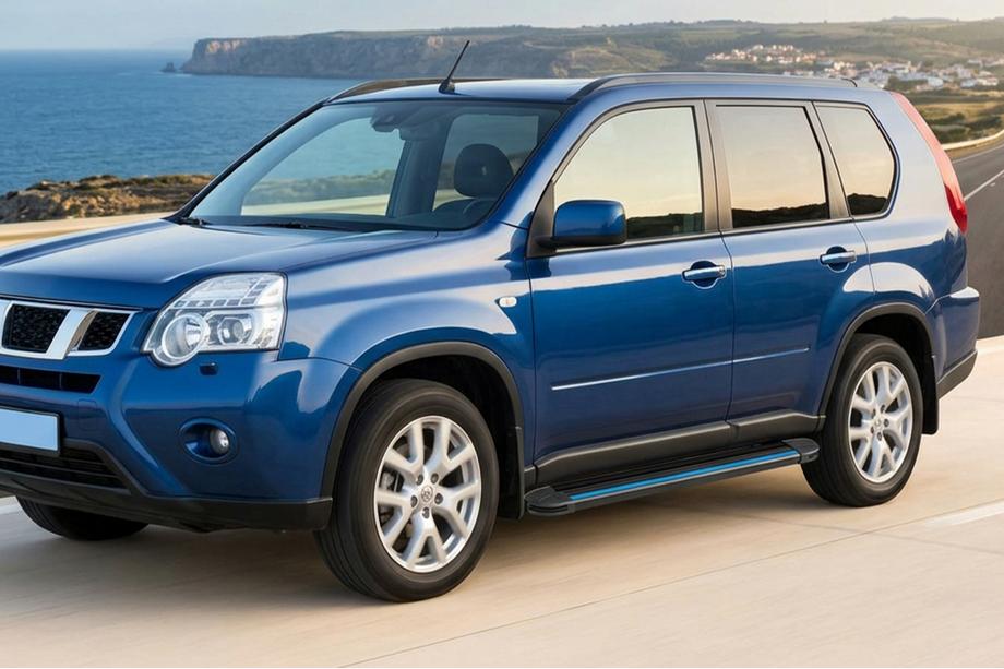 Nissan X-trail T31 2007–2014 Maya Blue sidetrin (2 stk., aluminium) Image