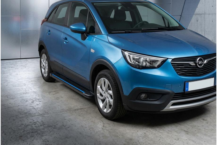Opel Crossland X 2017–2024 Maya Blue sidetrin (2 stk., aluminium) Image