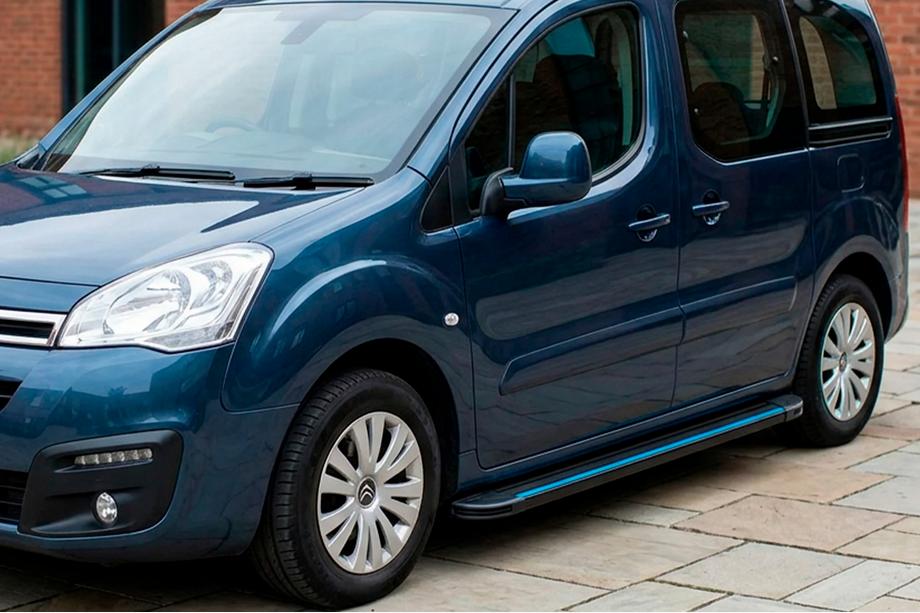 Peugeot Partner Tepee 2008–2018 Maya Blue sidetrin (2 stk., aluminium) Image