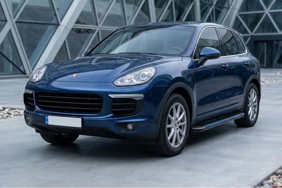 Porsche Cayenne 2010–2017 Maya Blue sidetrin (2 stk., aluminium) Foto 1