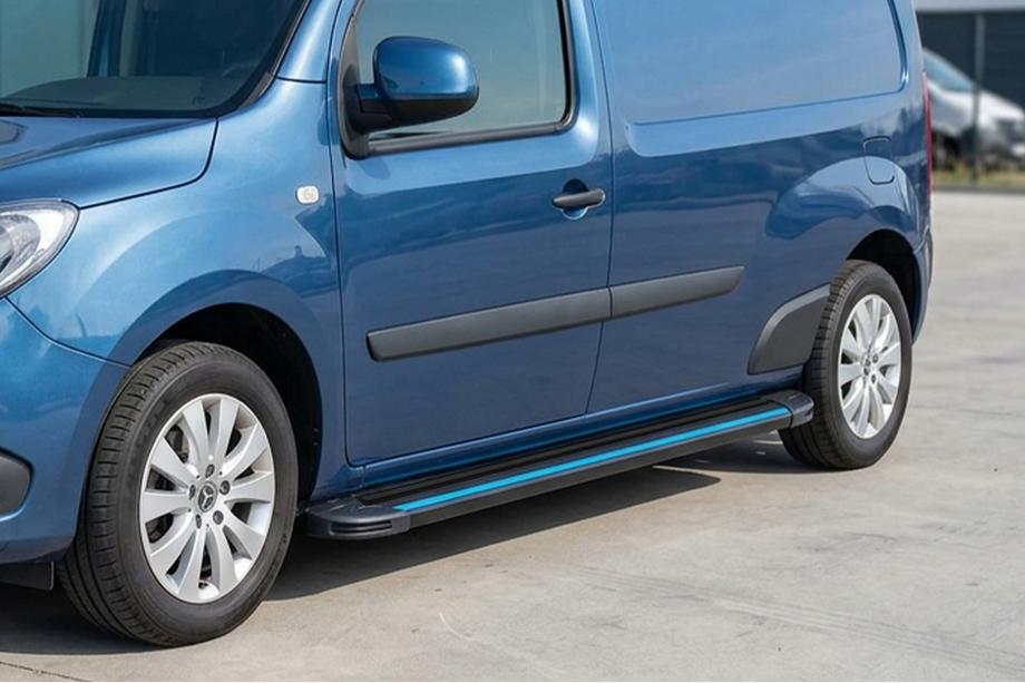 Renault Kangoo 2008–2020 Maya Blue sidetrin (2 stk., aluminium) Kort akselafstand Image